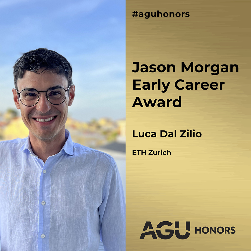 Luca Dal Zilio awarded the Jason Morgan Early Career Award